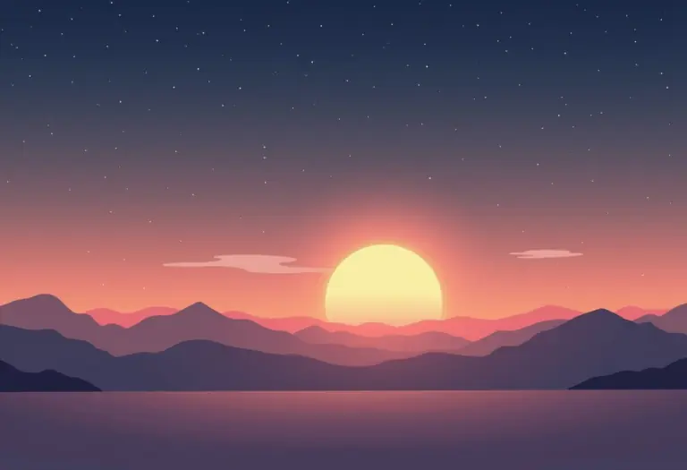 A serene twilight sky with the planet Venus glowing brightly near the horizon, soft warm gradient colors, minimalist and calm astrology-themed illustration