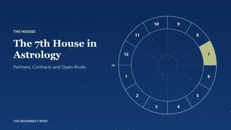 Chart wheel with the seventh house and the Descendant highlighted